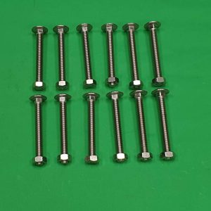 12 Pack Of Stainless Steel Coach Bolts M10 x 90